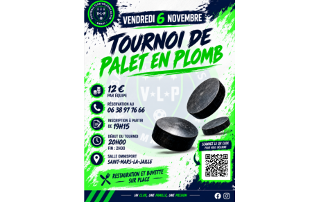 TOURNOI DE PALET EN PLOMB – VENDREDI 6 NOVEMBRE